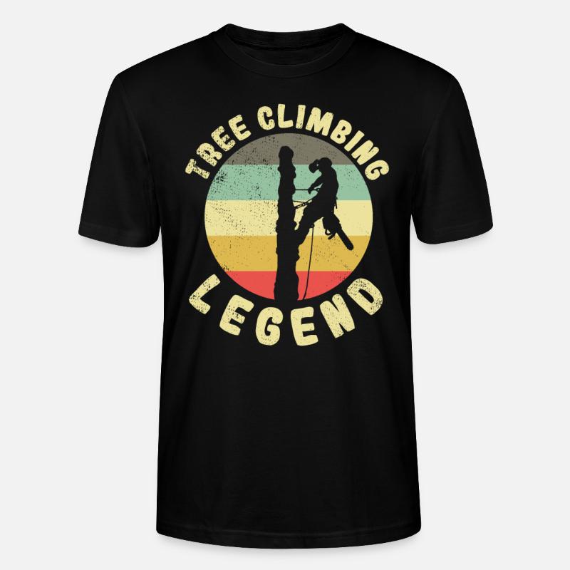 Baumklettern Baumpfleger Arborist Baumkletterer - Stanley/Stella Unisex Bio-T-Shirt CRAFTER - Schwarz