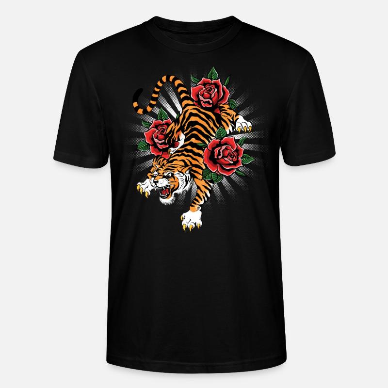 Tiger - Stanley/Stella Unisex Bio-T-Shirt CRAFTER - Schwarz