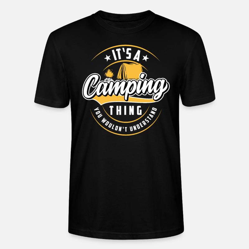 Camping Camper Spruch - T-shirt bio CRAFTER Stanley Stella Unisexe - noir