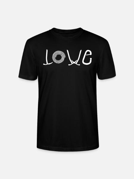 Love Eisklettern Geschenk - Stanley/Stella Unisex Bio-T-Shirt CRAFTER - Schwarz