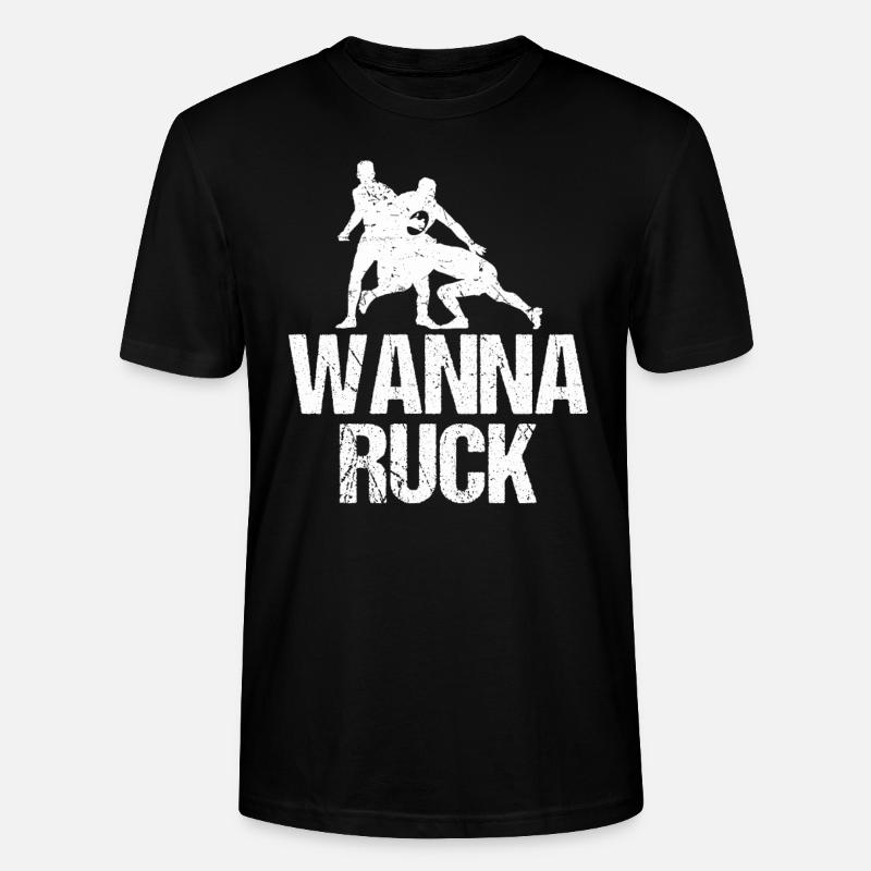 Rugby - Stanley/Stella CRAFTER Unisex Organic T-Shirt - black