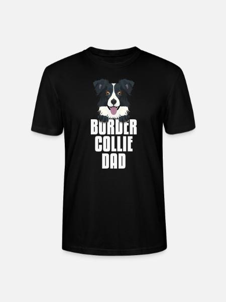 Border Collie Dad, Hundepapa - Stanley/Stella Unisex Bio-T-Shirt CRAFTER - Schwarz