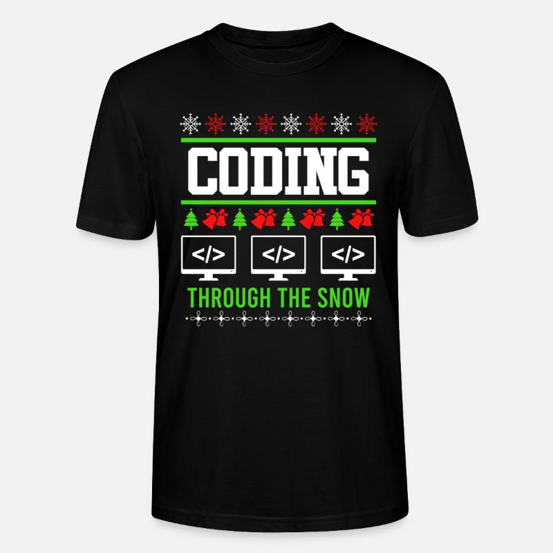 Programmeur Noël Ugly Christmas Coding - T-shirt bio CRAFTER Stanley Stella Unisexe - noir