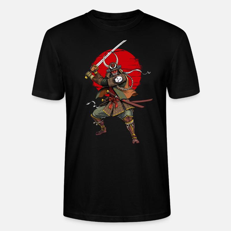 Samurai Krieger Dämon Oni - Stanley/Stella Unisex Bio-T-Shirt CRAFTER - Schwarz