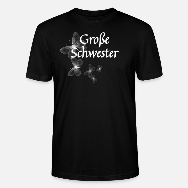 Große Schwester - Stanley/Stella Unisex Bio-T-Shirt CRAFTER - Schwarz