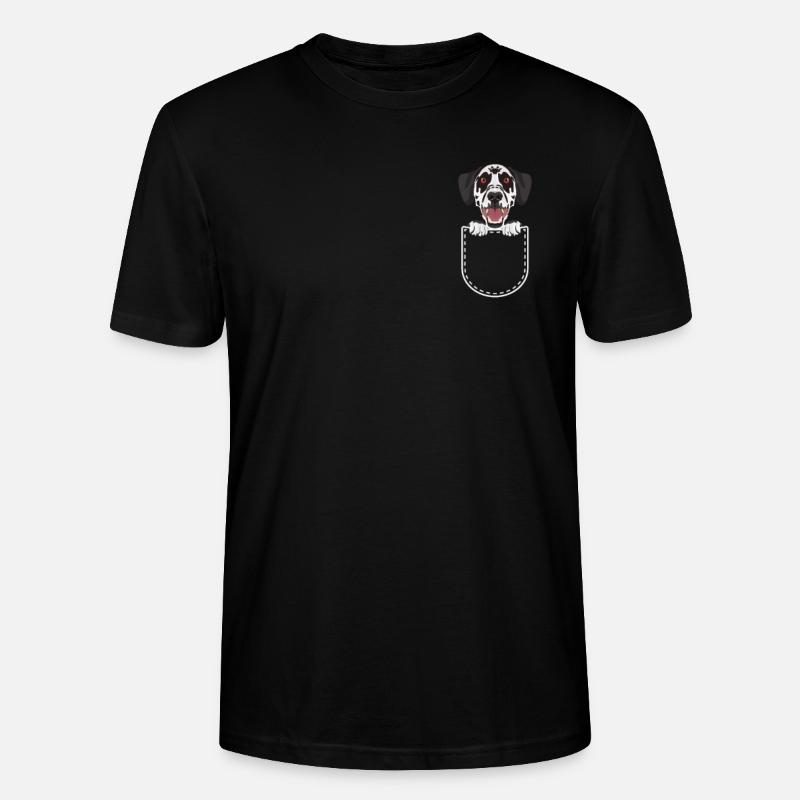 Dalmatiner in der Brusttasche - Stanley/Stella Unisex Bio-T-Shirt CRAFTER - Schwarz