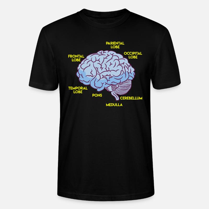 Anatomie eines Gehirns - Stanley/Stella Unisex Bio-T-Shirt CRAFTER - Schwarz