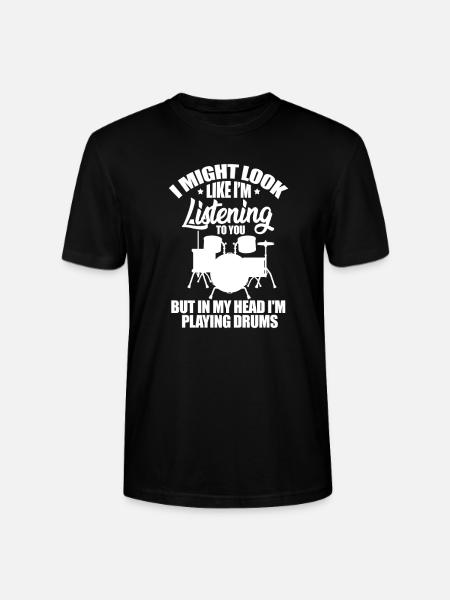 Drums Drummer Musician Band Gift - Stanley/Stella CRAFTER Unisex Organic T-Shirt - black