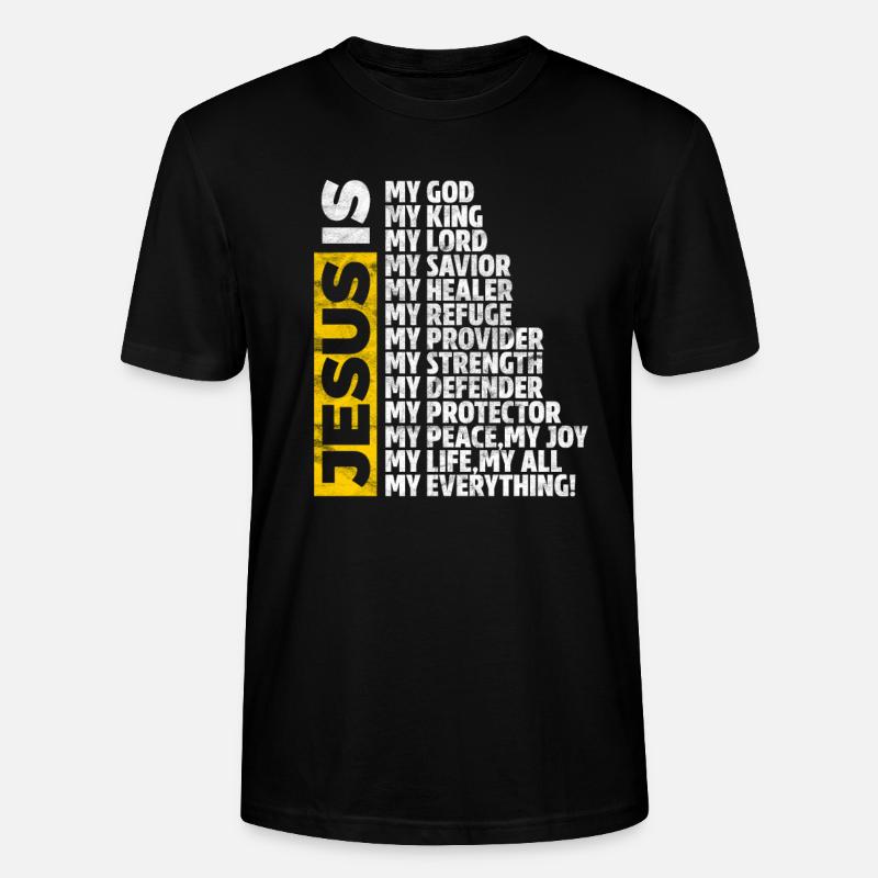 Jesus - Stanley/Stella Unisex Bio-T-Shirt CRAFTER - Schwarz