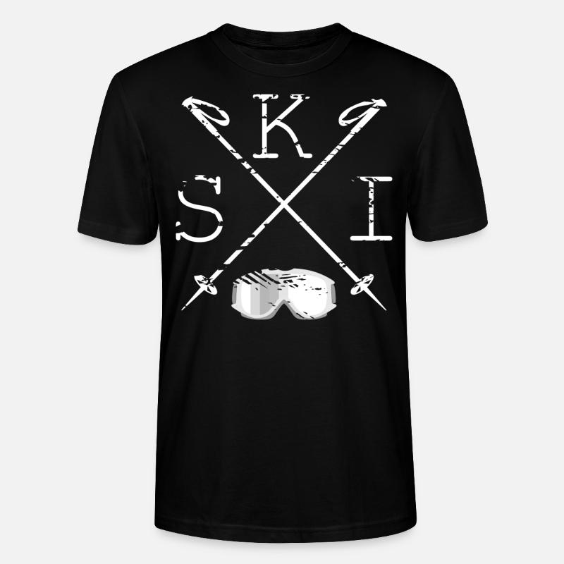 ski schnee winter geschenkidee - Stanley/Stella Unisex Bio-T-Shirt CRAFTER - Schwarz