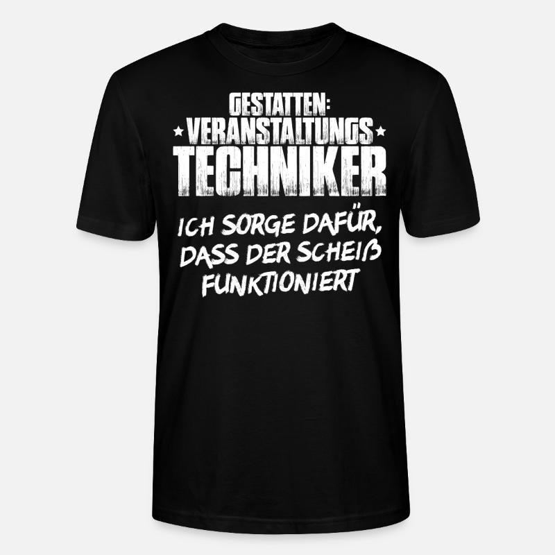 Veranstaltungstechniker Event Technician - Stanley/Stella Unisex Bio-T-Shirt CRAFTER - Schwarz