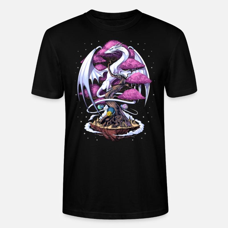 Japanische Drachenkirschblüte - Stanley/Stella Unisex Bio-T-Shirt CRAFTER - Schwarz