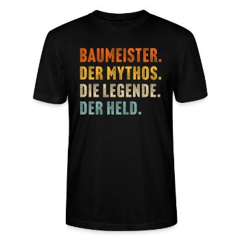 Baumeister der mythos die legende der held - Stanley/Stella Unisex Bio-T-Shirt CRAFTER - Schwarz - Vorne - Alina (178cm) & Michal (187cm)