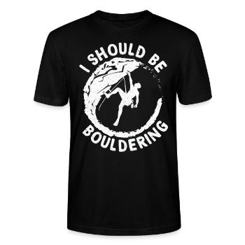 Bouldern - Stanley/Stella Unisex Bio-T-Shirt CRAFTER - Schwarz - Vorne - Alina (178cm) & Michal (187cm)