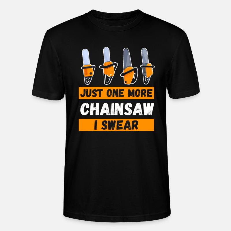 Bûcheron Menuisier seulement une tronçonneuse - T-shirt bio CRAFTER Stanley Stella Unisexe - noir