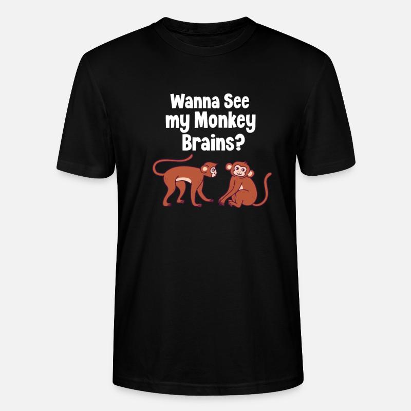 Affe Affen Monkey Geschenk - Stanley/Stella Unisex Bio-T-Shirt CRAFTER - Schwarz