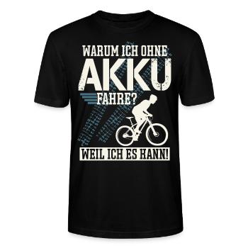 MTB Mountainbike Mountainbiker Spruch - Stanley/Stella Unisex Bio-T-Shirt CRAFTER - Schwarz - Vorne - Alina (178cm) & Michal (187cm)