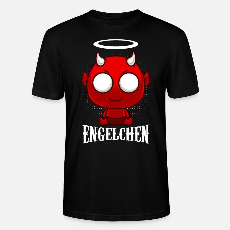 Angel Devil Devil - Stanley/Stella CRAFTER Unisex Organic T-Shirt - black