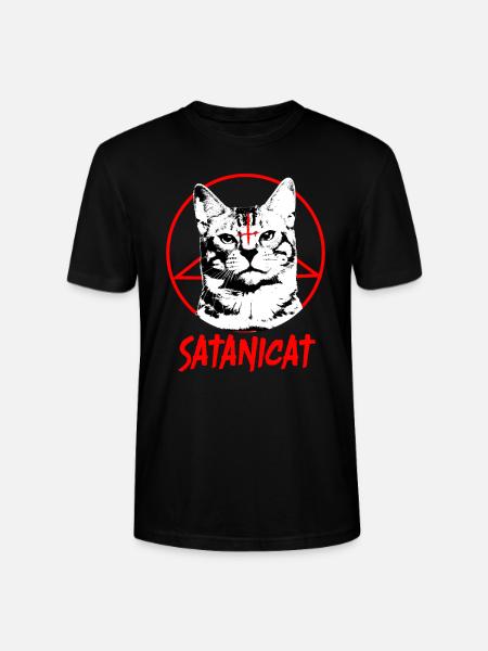 Antichrist Satanicat Satan Cat Devil - Stanley/Stella CRAFTER Unisex Organic T-Shirt - black