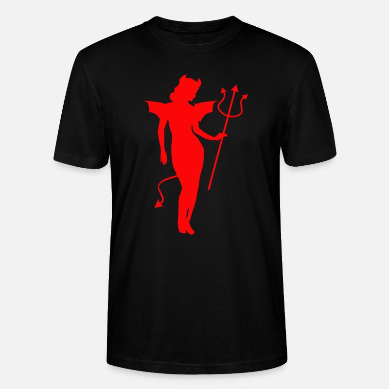 Satan Angel Devil Devil - Stanley/Stella CRAFTER Unisex Organic T-Shirt - black