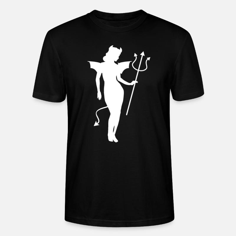 Engel Teufel Satan Devil Teufelchen - Stanley/Stella Unisex Bio-T-Shirt CRAFTER - Schwarz