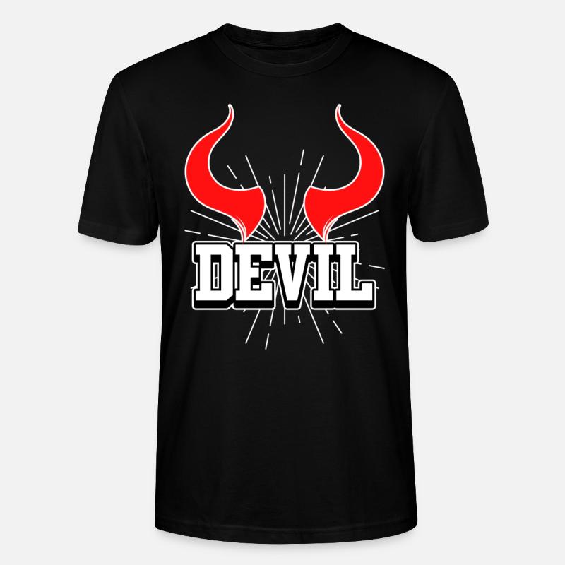 Party Devil Teufel Teufelchen - Stanley/Stella CRAFTER Unisex Organic T-Shirt - black