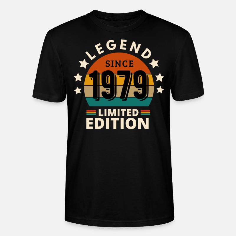 LÉGENDE 1979, MILLÉSIME 1979 - T-shirt bio CRAFTER Stanley Stella Unisexe - noir