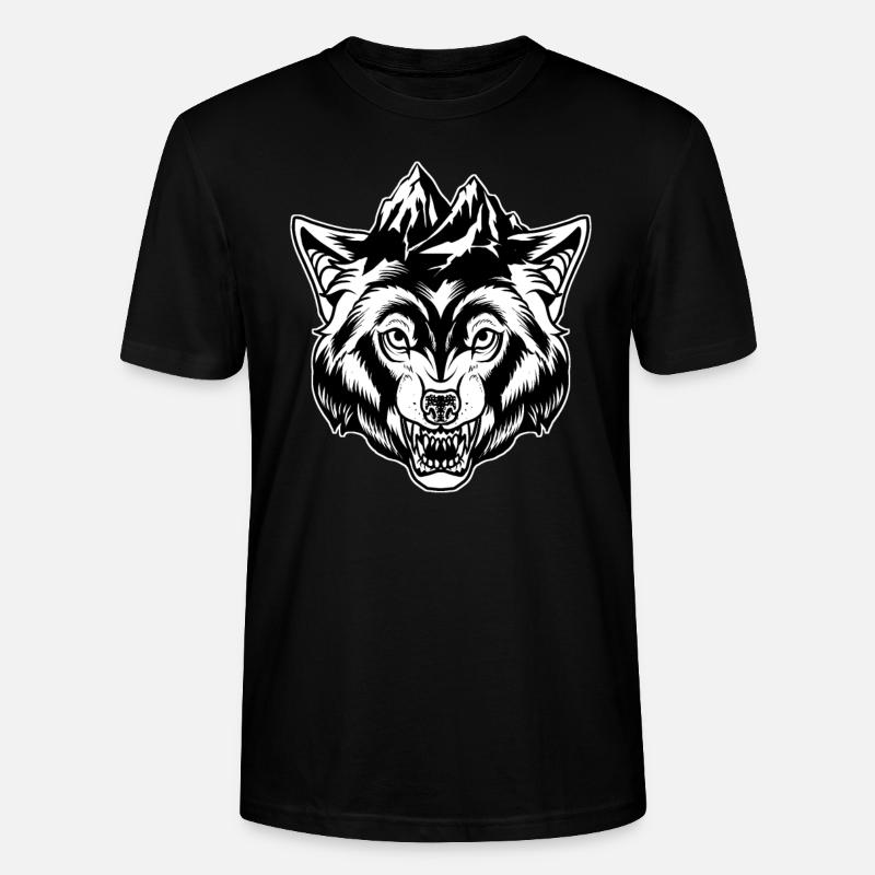 Wolf - Stanley/Stella Unisex Bio-T-Shirt CRAFTER - Schwarz