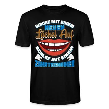 Zahntechniker Zahntechnik Zahnarzt - Stanley/Stella Unisex Bio-T-Shirt CRAFTER - Schwarz - Vorne - Alina (178cm) & Michal (187cm)