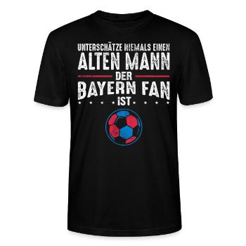 Bayern Männer Fan Geschenkartikel - Stanley/Stella Unisex Bio-T-Shirt CRAFTER - Schwarz - Vorne - Alina (178cm) & Michal (187cm)