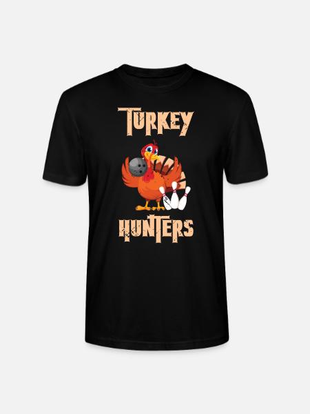 Turkey Hunters Bowler Bowling Thanksgiving - Stanley/Stella CRAFTER Unisex Organic T-Shirt - black