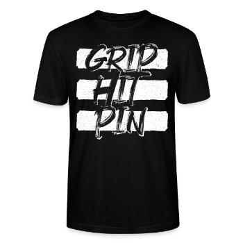 Grip Hit Pin Arm Wrestling Champion Arm Wrestler - T-shirt bio CRAFTER Stanley Stella Unisexe - noir - Devant - Alina (178cm) & Michal (187cm)
