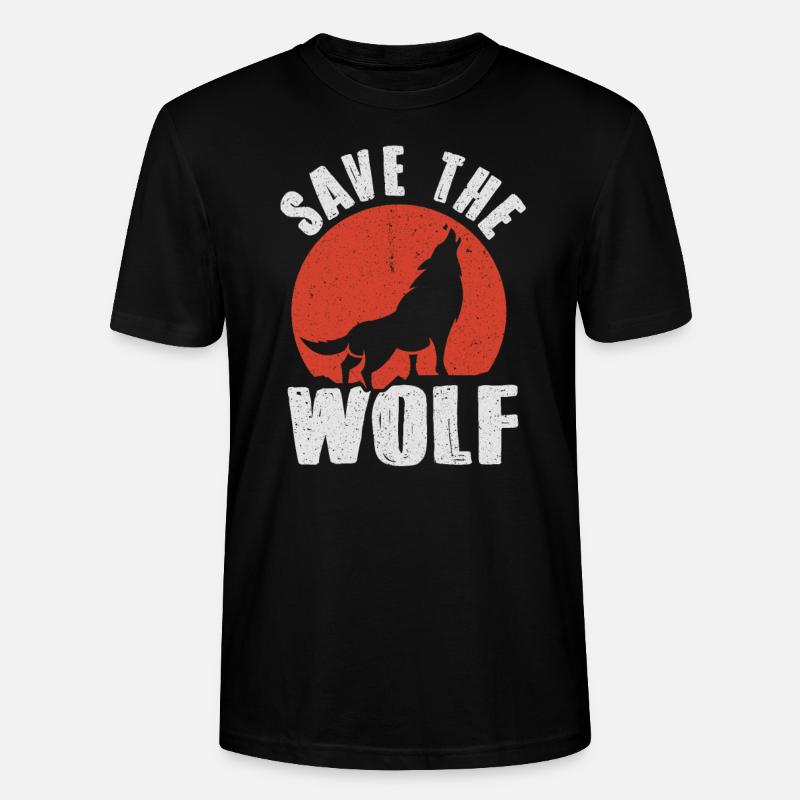 Wolf - Stanley/Stella Unisex Bio-T-Shirt CRAFTER - Schwarz