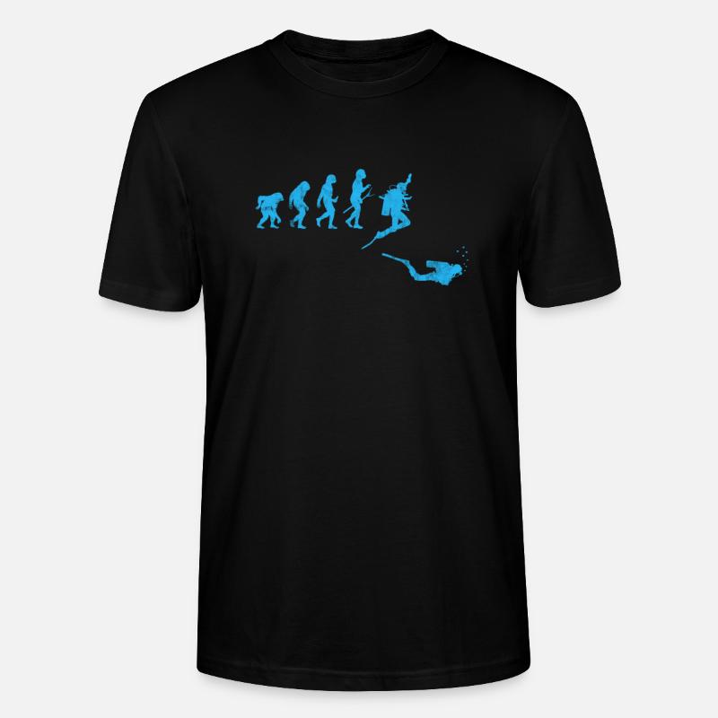 Évolution du plongeur - T-shirt bio CRAFTER Stanley Stella Unisexe - noir