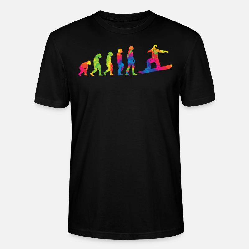 Snowboarding Evolution Snowboarder Snowboard - T-shirt bio CRAFTER Stanley Stella Unisexe - noir