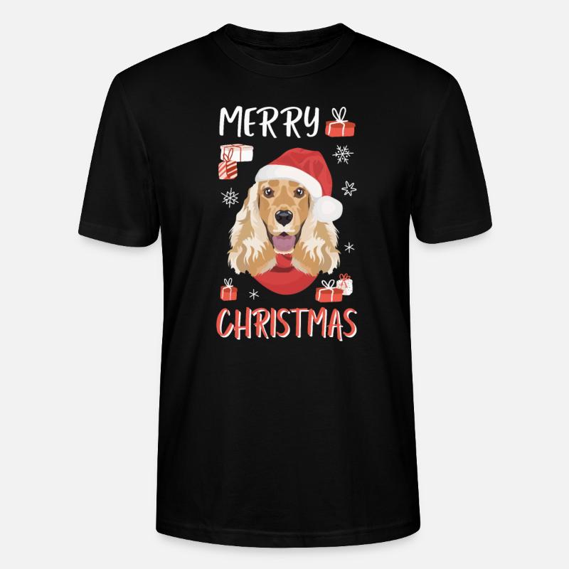 Deutsch Cocker Épagneul Noël - T-shirt bio CRAFTER Stanley Stella Unisexe - noir