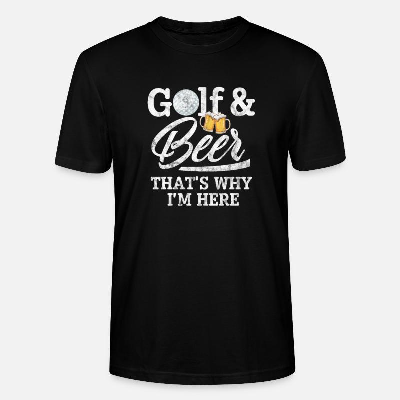 Bière de golf - T-shirt bio CRAFTER Stanley Stella Unisexe - noir