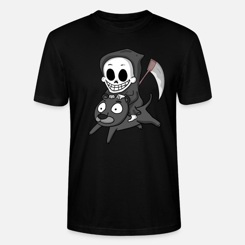 Sensenmann und Schwarzer Panther - Stanley/Stella Unisex Bio-T-Shirt CRAFTER - Schwarz
