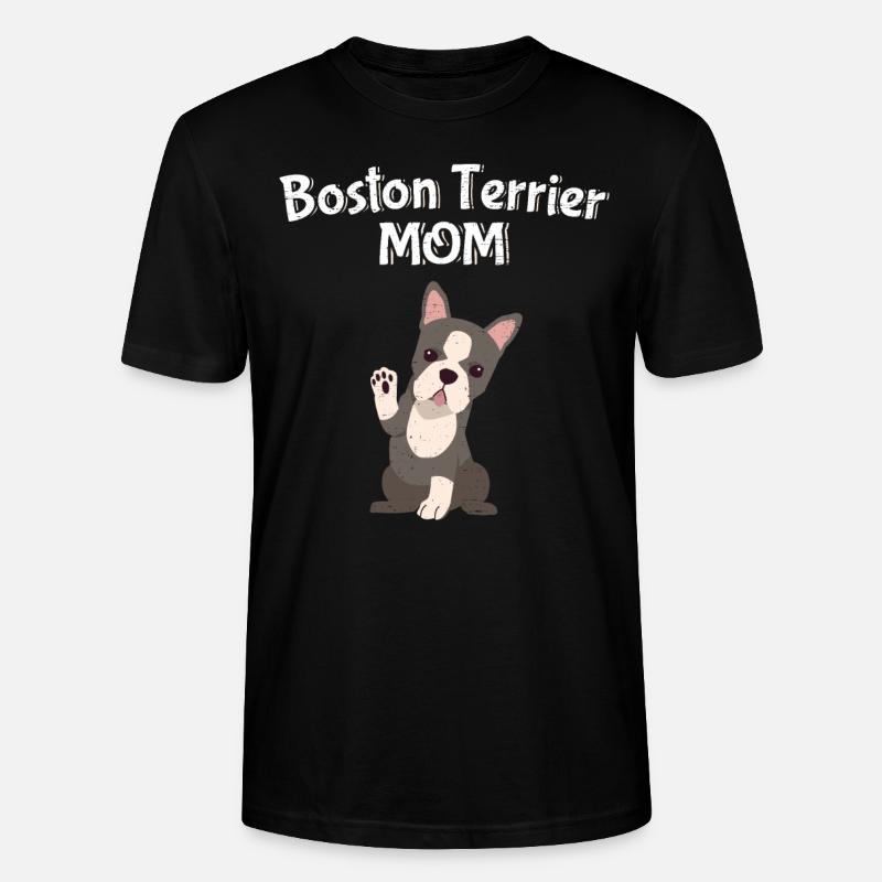Boston Terrier Mom - Stanley/Stella Unisex Bio-T-Shirt CRAFTER - Schwarz