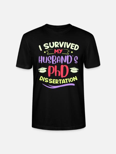 Husband's dissertation survived partners - Stanley/Stella CRAFTER Unisex Organic T-Shirt - black