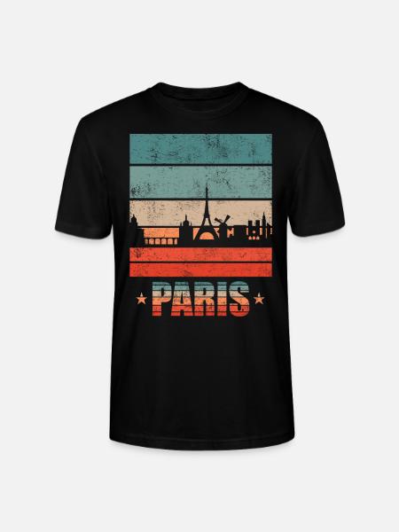 Städte Skyline Paris - Stanley/Stella Unisex Bio-T-Shirt CRAFTER - Schwarz