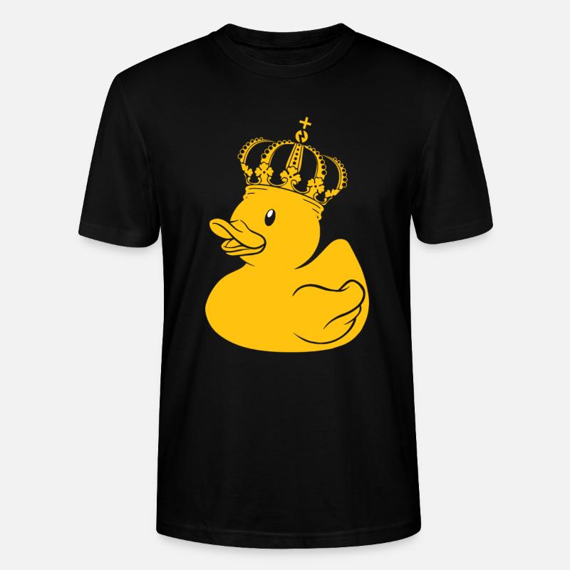 Gummiente Geschenk Queen King Krone - Stanley/Stella Unisex Bio-T-Shirt CRAFTER - Schwarz