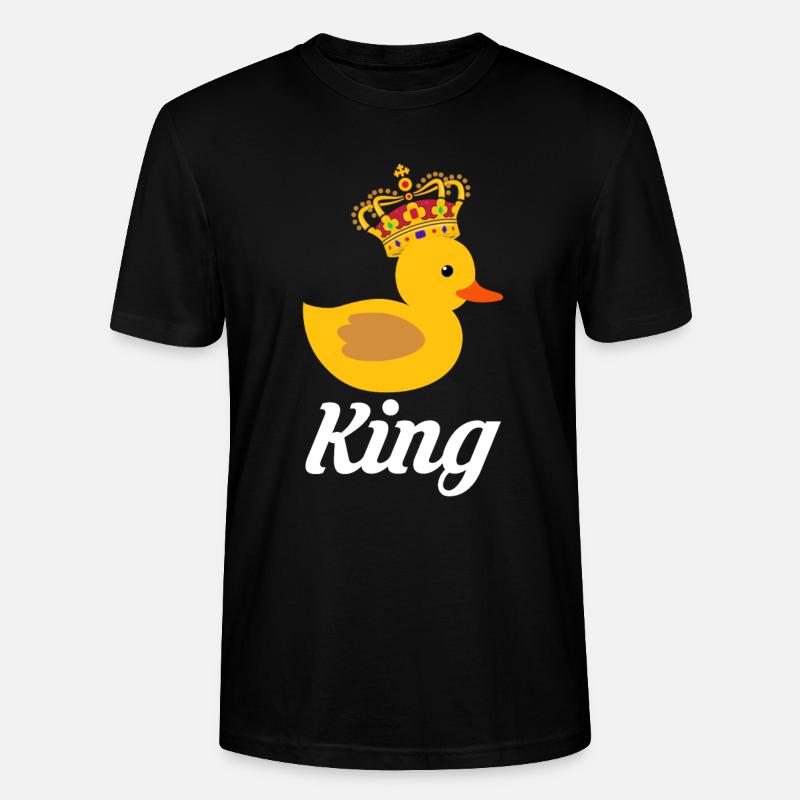Gummiente Geschenk King - Stanley/Stella Unisex Bio-T-Shirt CRAFTER - Schwarz