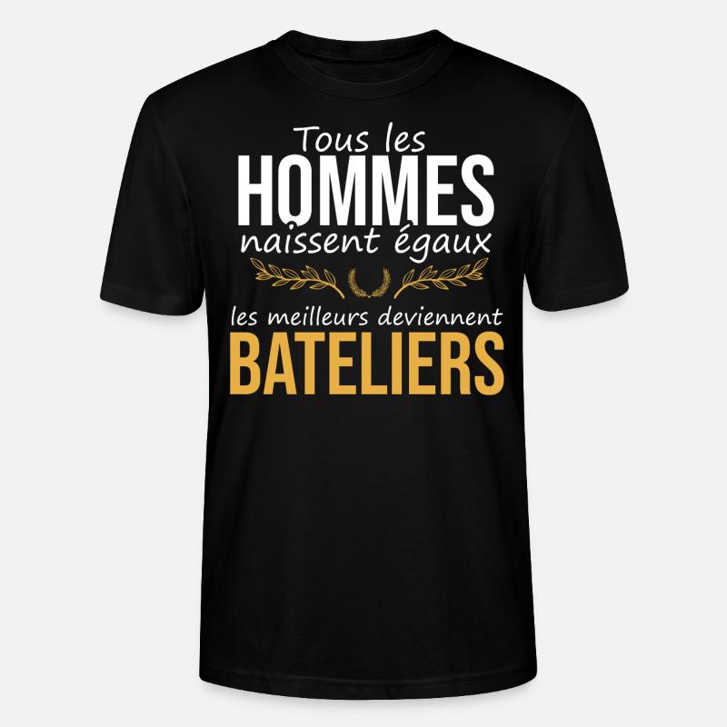 Les meilleurs deviennent Bateliers | métier - T-shirt bio CRAFTER Stanley Stella Unisexe - noir
