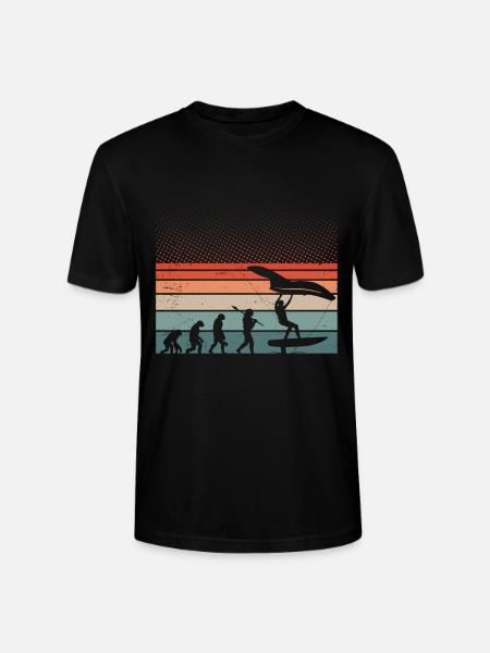 Retro Wing Foil Wing Surfer - T-shirt bio CRAFTER Stanley Stella Unisexe - noir