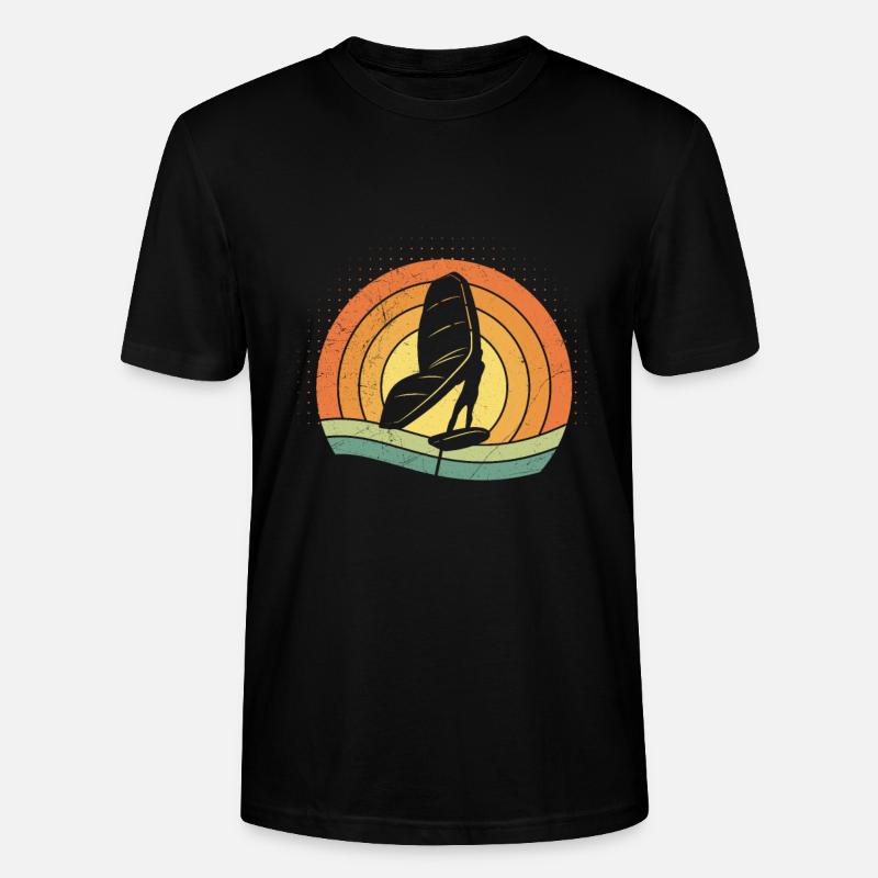 Wing Foil WIng Surf Retro - Stanley/Stella Unisex Bio-T-Shirt CRAFTER - Schwarz