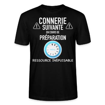 Connerie suivante papa et garçon - T-shirt bio CRAFTER Stanley Stella Unisexe - noir - Devant - Alina (178cm) & Michal (187cm)