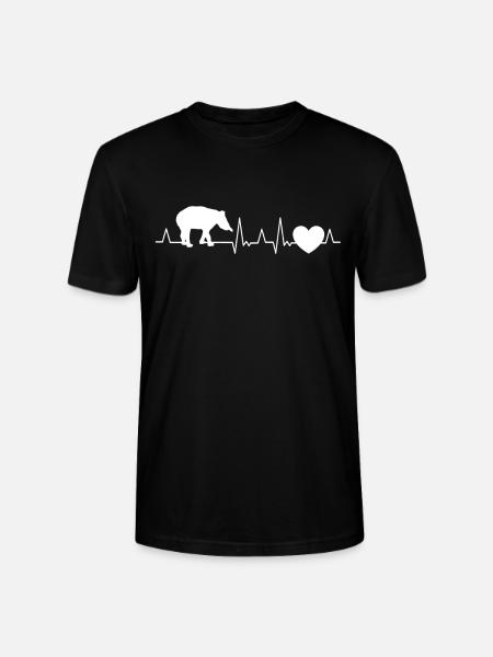 Tapir Heartbeat - T-shirt bio CRAFTER Stanley Stella Unisexe - noir