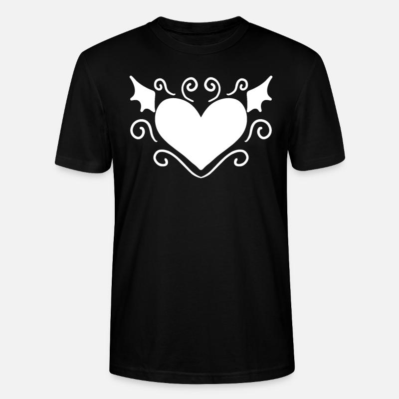 Herz Engel - Stanley/Stella Unisex Bio-T-Shirt CRAFTER - Schwarz