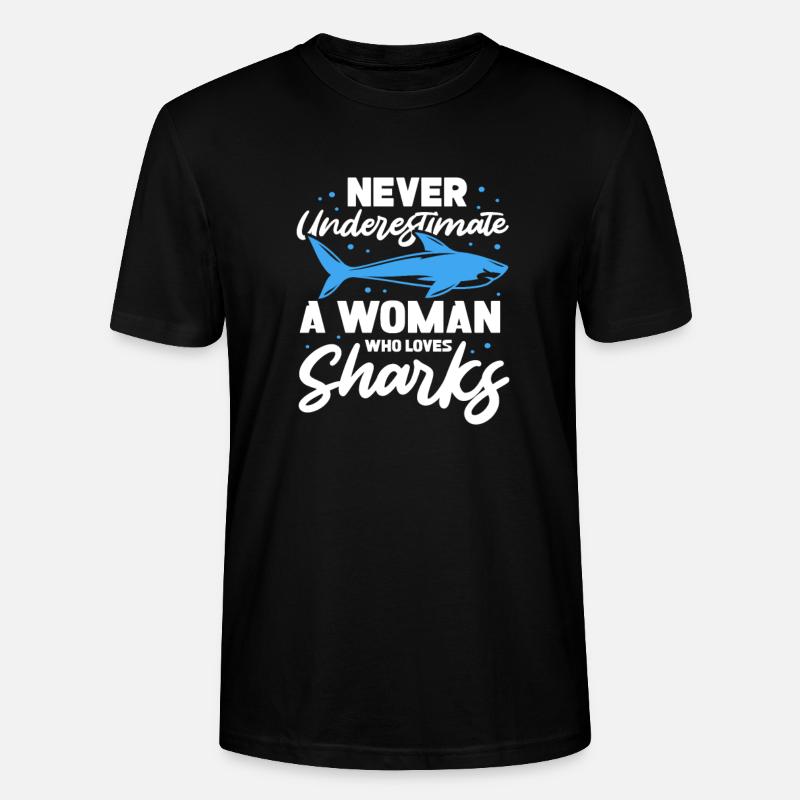 Femme Requin - T-shirt bio CRAFTER Stanley Stella Unisexe - noir